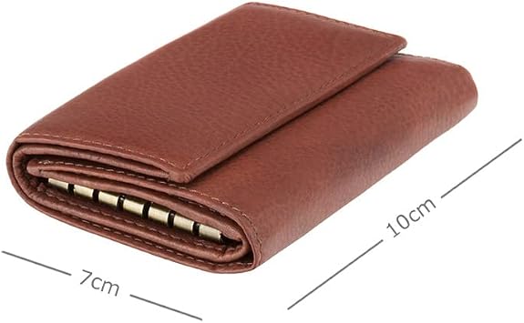 Visconti 1178 Genuine Leather Mens Slim Key Case Wallet/Key Chain Wallet/Key Holder Wallet (Black)