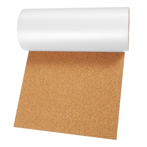 CLISPEED Rollo de Corcho Autoadhesivo de 600x300x2 Mm Lámina de Corcho Adhesiva para Manualidades Revestimiento para Paredes y Cajones y Adhesivo Material para Oficina y Hogar
