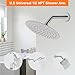 Shower Arm, 8 Inch Shower Pipe with Flange, Made of Stainless Steel Shower Extension Extender Pipe, Wall-Mounted for Fixed Bathroom Showerhead Chrome Finish (Teflon Tape Included)