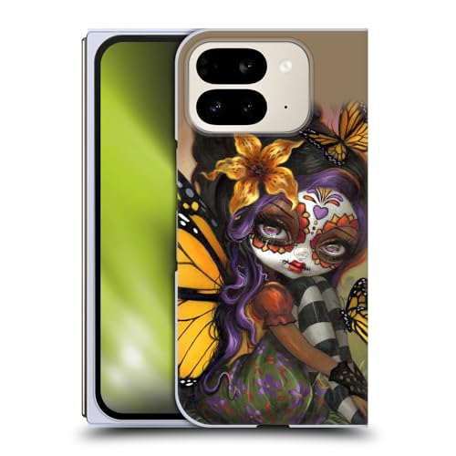 Head Case Designs Offizielle Strangeling Tag des Toten Schmetterlings Märchenhafte Kunst Harte Rueckseiten Handyhülle Hülle Huelle kompatibel mit Google Pixel 9 Pro Fold