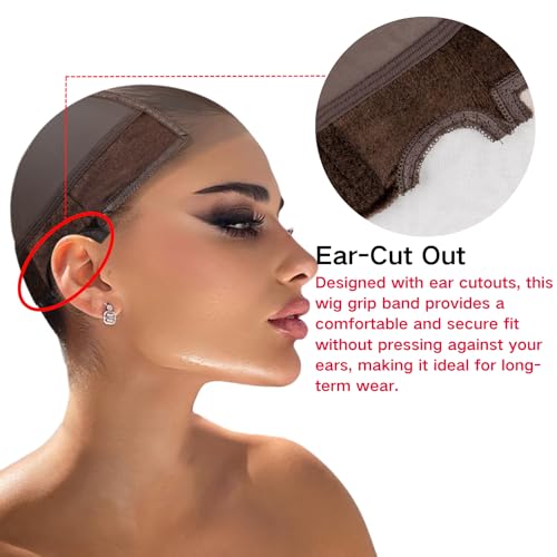 Lace Wig Grip Cap Women - Non-Slip Adjustable Headband