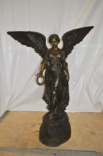 Estatua de Ángel de Bronce Tamaño Real en Roca miniatura 2