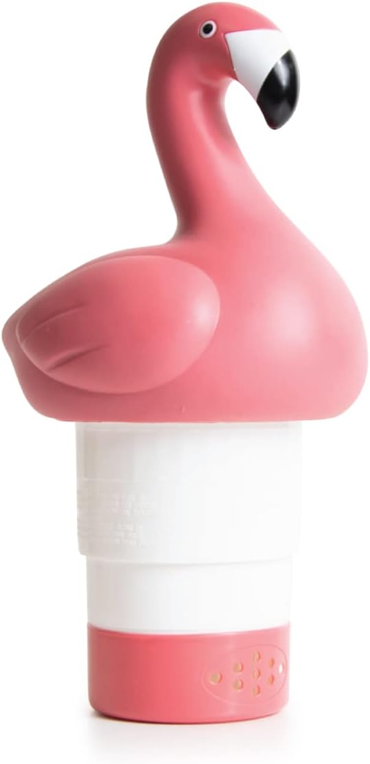 Milliard Floating Chlorine Dispenser for Swimming Pool and Spas - Adjustable Release Chlorine Tab Floater for 1" - 3" Tablets (Flamingo Pool Chlorinator)