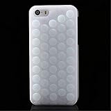 GIZEE Funny Cute Popping Decompression Bubble Wrap Back Soft Silicone Puchi Puchi Case Cover for iPhone 5 5s (White)