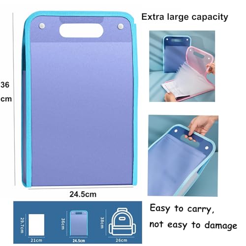 4 Packs 13 Pockets Per Expanding File Organiser - Image 4