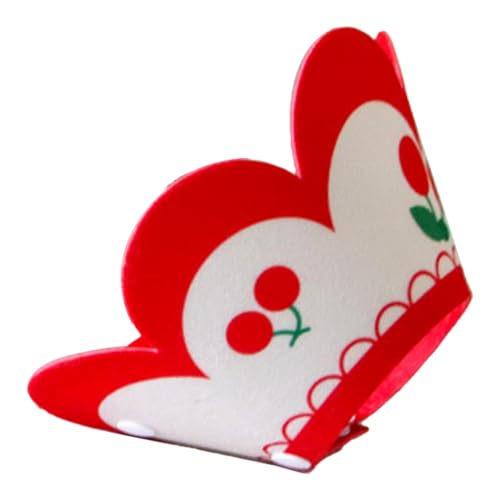 Liuyoyo Collier de Récupération pour Animaux de Compagnie Récupération de Chat Collier Elizabeth Collier de Chat Collier de Cône de Chat Polyvalent Mignon Feutre Doux Ajustable Empêche(S-Cerise)