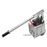 Doppeltwirkend + Handhebel Uzman-Versand 25ccm Hydraulik Handpumpe mit 1 liter Tank doppeltwirkend + Handhebel, Hydraulikpumpe Hydraulische Hand-hebel-Pumpe Manuell Hydraulikhandpumpe (25ccm Pumpe mit 1 liter Tank)