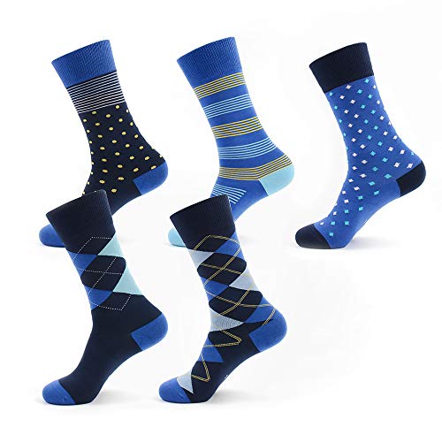7DayOtter Modal Odor Resistant Dress Socks for Men Cotton Business Crew Socks Patterned Dress Socks Funny - Image 3