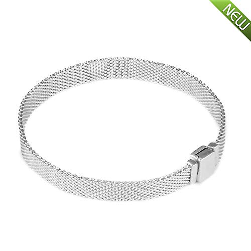 Pulseras originales de plata de ley 925 compatibles con abalorios de moda mujer 16cm 2
