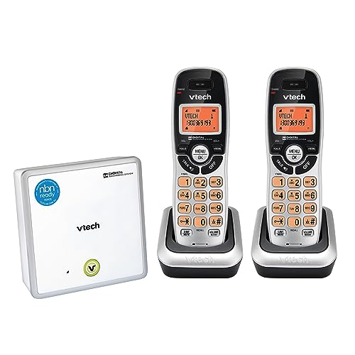 VTech Simple Cordless Bundle - NBN Ready Phone System - 2 handsets - Black