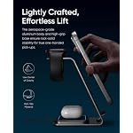 Intoval Aluminum 3 in 1 Wireless Charging Station for iPhone 17 16 15 14 13 12 11 Pro Max XR, Wireless Charger for Apple Watch 11 10 9 8 7 Ultra SE 3 2, Phone Charger for AirPods 4 Pro 2 3 (Grey) - Image 4