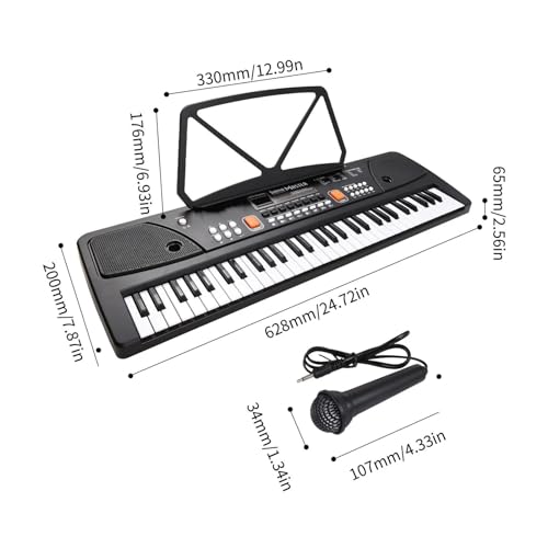 Électronique clavier Piano Orgue Électronique À 61 Touches Avec Microphone, Clavier Numérique, Piano Avec Affichage LED, Double Haut-parleur Stéréo Intégré - Les Beatles, Paul McCartney, John Lennon, RIngo Starr, George Harrison Électronique clavier Piano Orgue Électronique À 61 Touches Avec Microphone, Clavier Numérique, Piano Avec Affichage LED, Double Haut-parleur Stéréo Intégré – Image 6