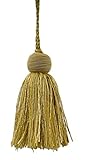 Handgefertigt VNT26 Deko-Quaste, 10 cm, Aprikose, Mais, Hellgold, Veranda-Kollektion, 10 Stück