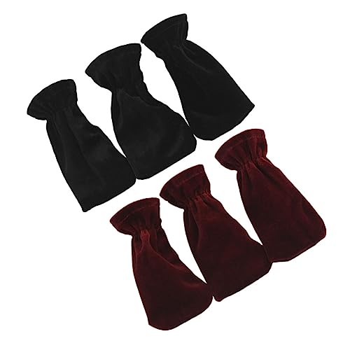 HEMOTON Foot Pedal Protectors for Piano 6pcs Gold Velvet Piano Pedal Covers Scratch