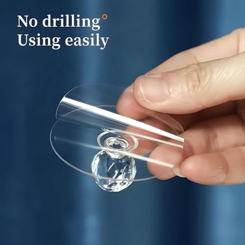 Image of Self Adhesive Heavy Duty Wall Hooks for Hanging Transparent Stainless Steel Waterproof Hooks for Kitchen, Bathroom, Home & Office (Diamond Shape Wall Hook)