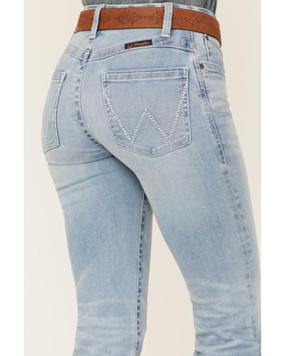 Wrangler Women's Light Wash Mid Rise Willow Diane Ultimate Riding Straight Jeans Blue4
