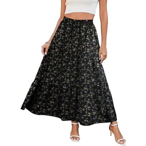 Timuspo Floral Maxi Skirt with Pockets Cover