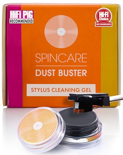 Dust Buster Stylus Cleaning Polymer Gel | Spincare Stylus Cleaner for Vinyl Record Player & Turntable Cartridge Needles | Made in the UK