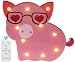 LED Pig Marquee Signs - Remote Timer Dimmable Piggy Decor Night Light Table Lamp for Child, Kids, Girls, Bedroom, Home Decorations - Pig
