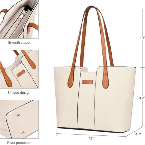 Image of ToLFE Tote Bags for Women Purses and Handbags Top Handle Satchel PU Leather Shoulder Hobo Bags | Top Handle