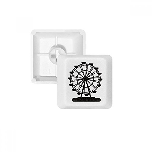 Keycaps Clavier Mécanique PBT OEM Blanc R3 Silhouette Parc d'Attraction