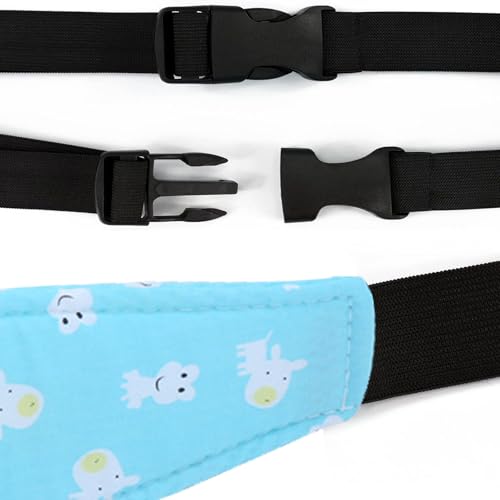 Spldsun 2 Stück Baby Autositz Kopfband, Kindersitz Kopf Halter Autositz Befestigung, Einstellbare Kopfband Autositz Kopfstütze für Baby Autositz, zum Schutz der Sicherheit von Kindersitzen
