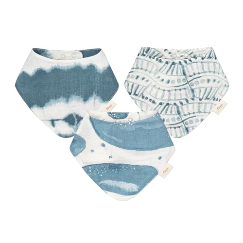 Image of Crane Baby Soft Baby Bib Set, 100% Cotton Muslin Baby Bibs, Soft and Absorbent Drool Bib For Babies