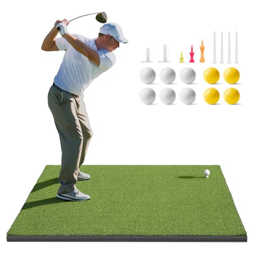 Golfguru Golf Mat, 5x4ft 26mm Dense Elite Golf Hitting Mats