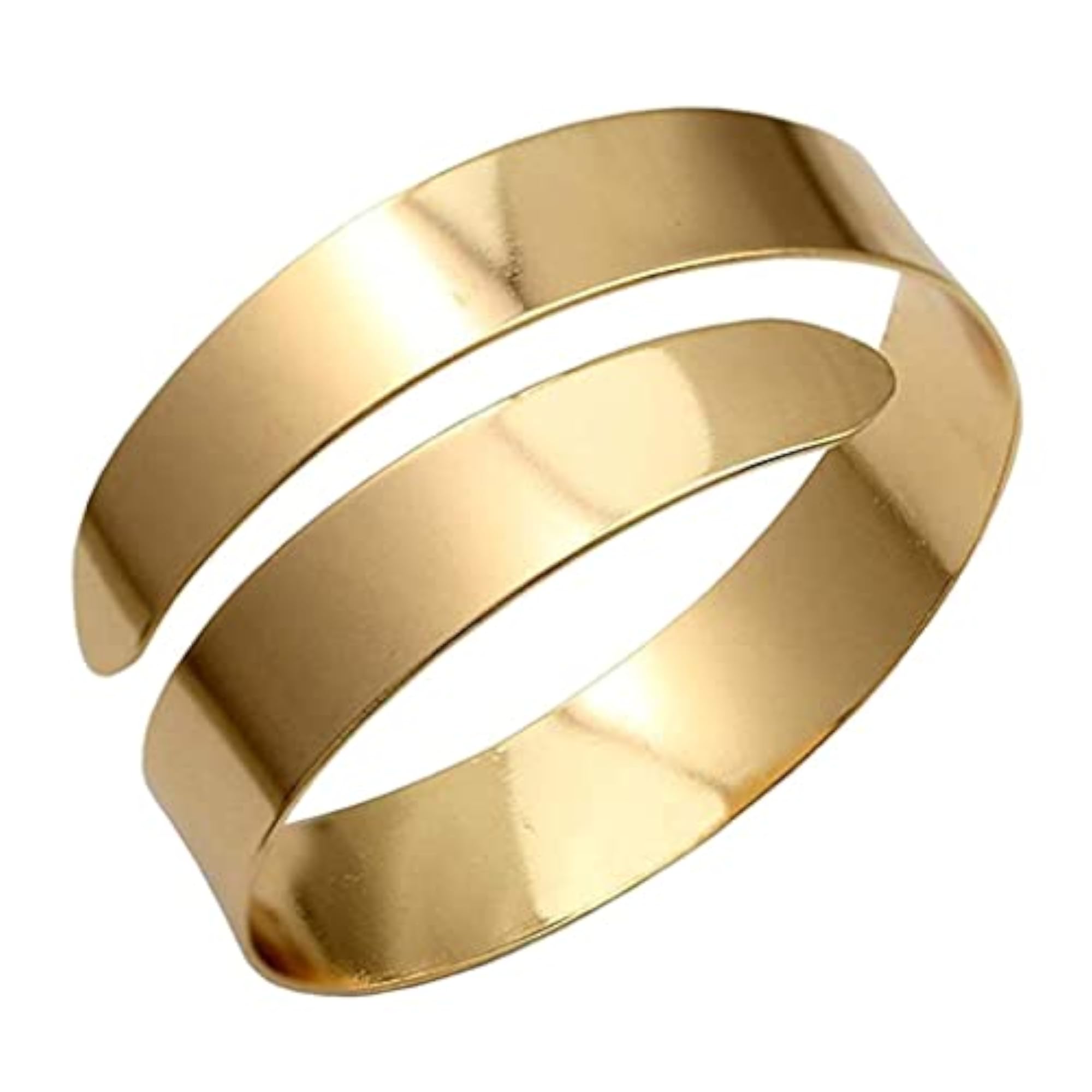 Fashion Punk Swirl Upper Arm Cuff Bracelet, Gold