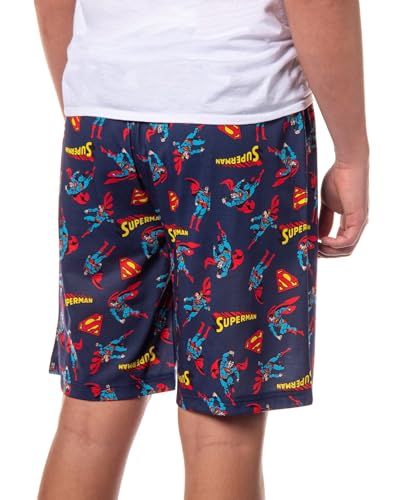 DC Comics Superman Pajama Shorts Men's All Over Print Lounge PJ Bottoms4