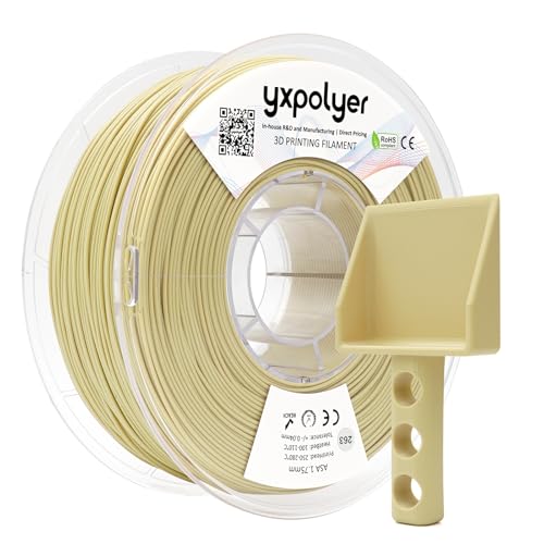 Image of ASA Filament 1.75mm, Sand Yellow 1KG, High-Speed Easy Printing UV-Weather-Heat Resistant 3D Printer Filament, Low Odor, AMS Compatible, Easy to Print with Default ASA Settings