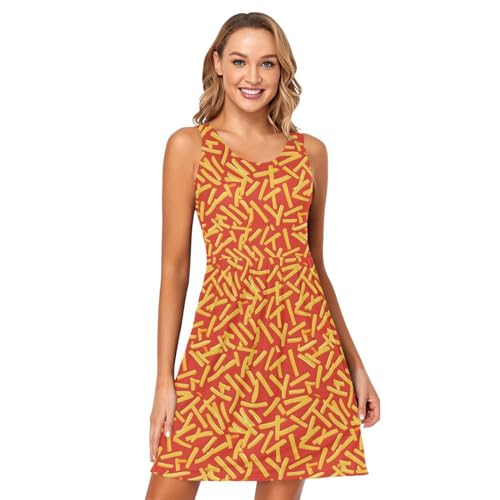 Image of ALAZA Women's Summer Dress Sun Dress Sleeveless with Pockets