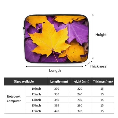 Purple Maple Leaf Laptop Sleeve Case 17 Inch Suitable For Notebook Computer Tablet Traveling Carrying Simple Case4