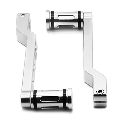 Heel Toe Shifter Pedal Levers Motorcycle for Harley Touring Softail Road Glide Trike FLHT(Silver) - Thumbnail 4