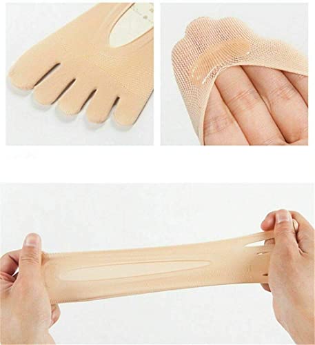Evuru Orthopedic Compression Toe Socks, No Show Toe Socks, Full Toe Yoga Socks, Bunion Relief Socks, Orthopedic Toe Compression Sock, No Show Low Cut Five Finger Socks,B #TOP3
