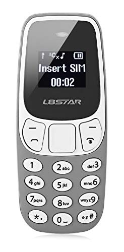 Valmoni Sport Mini Teléfono Móvil con Doble SIM y Cambiador de Voz Distorsionador L8STAR Diminuto Enano el más pequeño del Mundo (Gris)