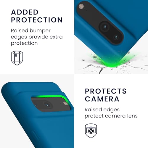 kwmobile Case Compatible with Google Pixel 7 Case - TPU Silicone Phone Cover with Soft Finish - Blue Reef by kwmobile - Image 3