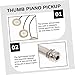 GOOHOCHY Kalimba Pickup Tail Nail Patch for Thumb Piano Durable Silver Accessory for Enhanced Sound Clarity and Performance Easy to Install Standard Replacement Part