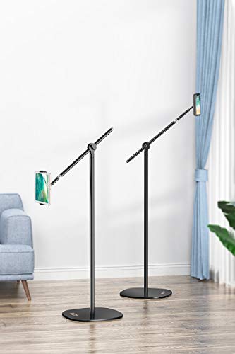 Preisvergleich Produktbild WJOY Aluminium Tablet Bodenständer 360 ° Flexible Höhenverstellbare Handyhalterung für iPad, iPhone und mehr 4,7-11 Zoll Geräte, auf Bett, Küche, Büro auftragen