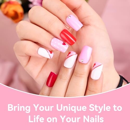 Set de esmaltes en gel Makartt 6 colores rosa 8ML miniatura 2