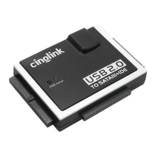 Cinolink hard drive reader IDE SATA PATA USB 2.0 for Hard Drive Disk HDD 2.5" 3.5" with External AC Power Adapter - Thumbnail 4