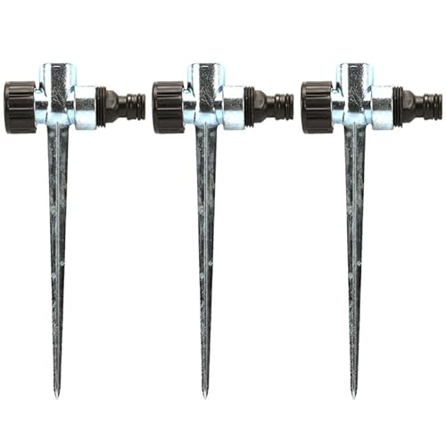 VICASKY Gartensprenger Rasenbewässerung Rasensprenger Schmale Flächen Hängende Bewässerung Sprinklerkopf 3 stücke Rasensprinkler Erdspieß Sprinkler Spike Gartensprinkler Stabiler Einsatz Effektive