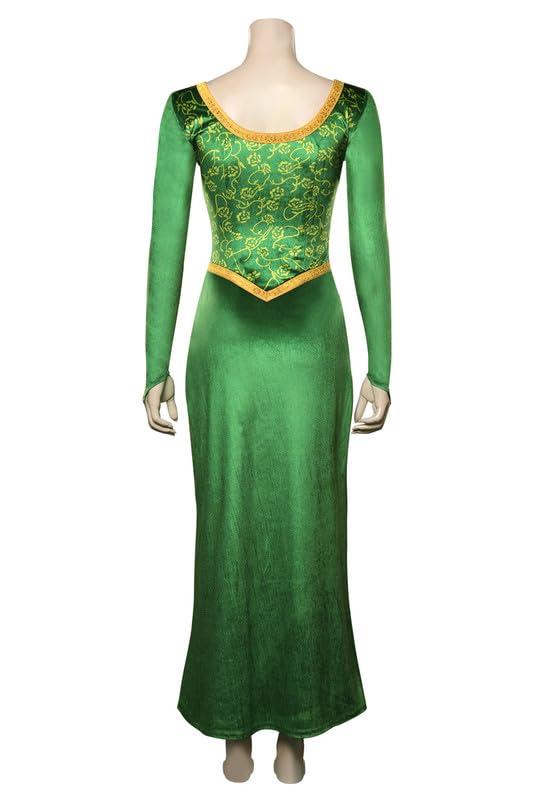 Princesa Party Film Verde Vestido Medieval Halloween Carnaval Disfraz para Mujer