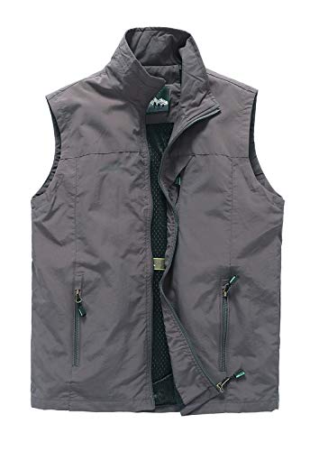 Image of Hbufnha Men's Lightweight Vest Outdoor Windbreaker Vest Jacket For Golf Safari Travel Fishing Hiking Vest