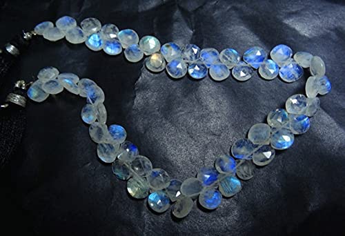 Perles pierres de lune arc-en-ciel facettées en cœur de 6-7 mm pour la création de bijoux uniques