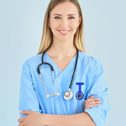 Image of Aroncent Nurse Fob Watch Collection: Medical Professional Lapel Pin-On Pocket Watches with Second Hand - Various Styles and Colors for Healthcare Workers