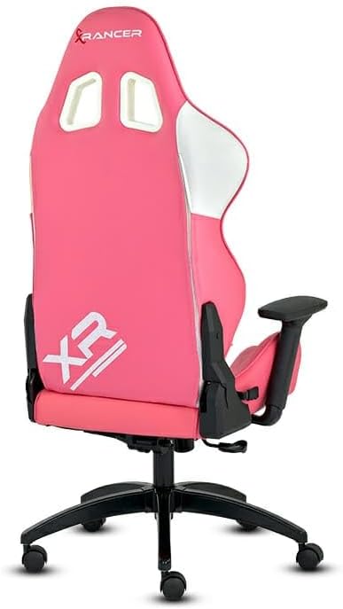 XRANCER, CROSS Series Professional Gaming Chair, Ergonomic Design, 180 Degree Adjustable Back Angle, Quality Sponge, Gaming Chair with 130kg Carrying Capacity (Pink)