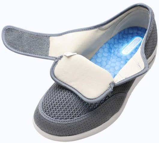 youyun Diabetic Shoes for Men Wide Width Elderly Men's Diabetic Shoes Adjustable Closure Breathable Lightweight Non Slip Air Cushion Sneakers for Swollen Feet Edema - Image 7