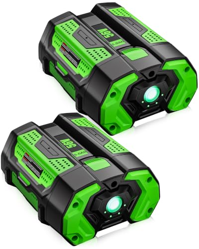 Image of 5.0Ah 56V Battery Replacement for EGO 56 Volt Lithium-Ion Battery 2Pack | Compatible with EGO Batteries BA1400T BA2800T BA4200T BA5600T BA6720T Power Tools