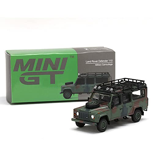 Land Rover Defender 110 Military Camouflage MINI GT 1:64 - Modèle réduit exclusif de collection